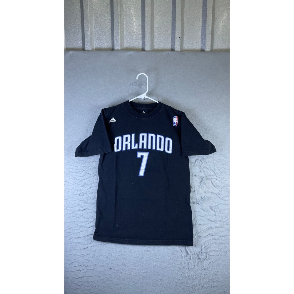 Adidas Orlando Magic T Shirt Mens Small Black Good JJ Redick 7 NBA Basketball